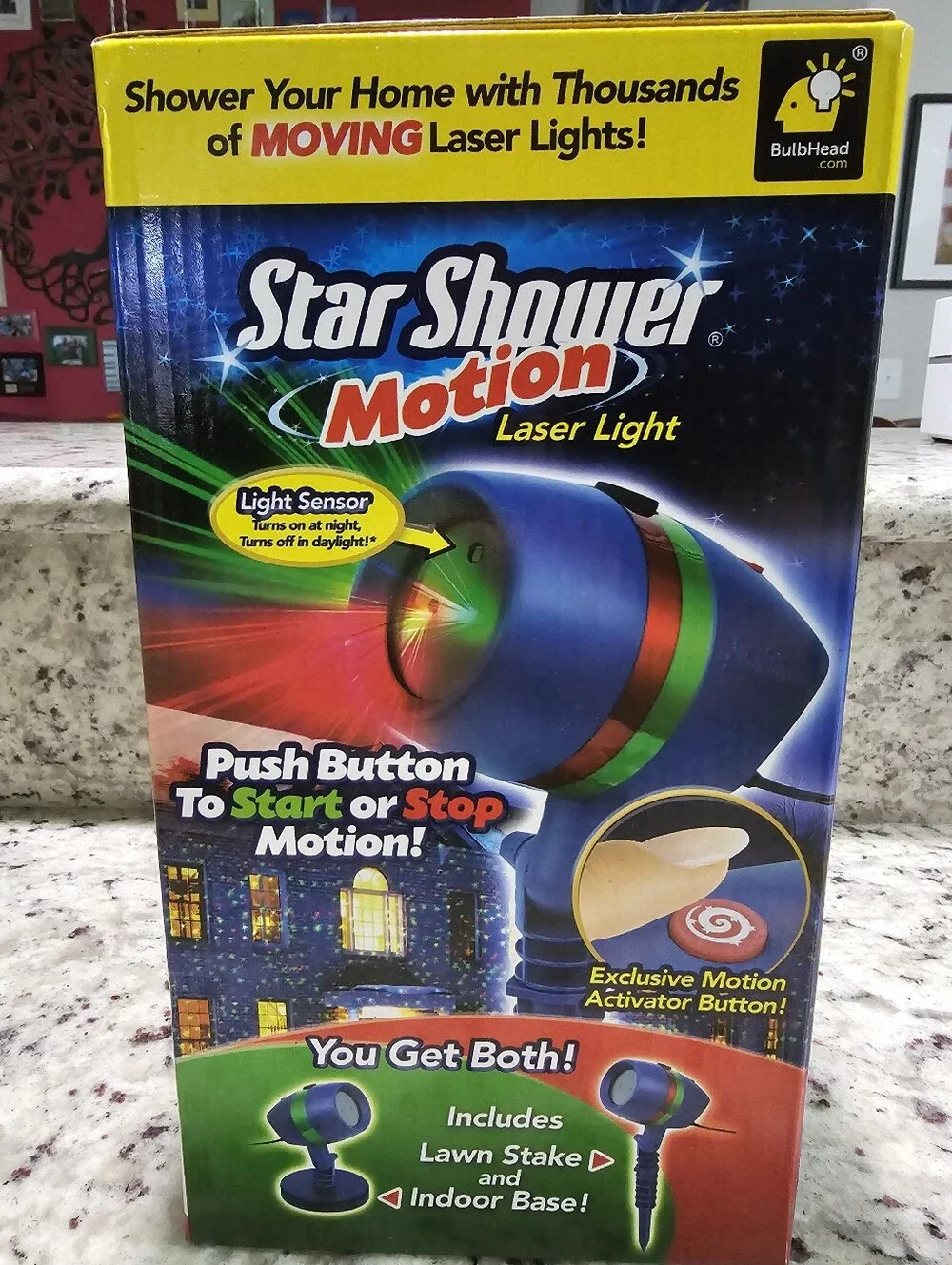 Star Shower Motion Laser Lights Projector 10639-6 Brand New